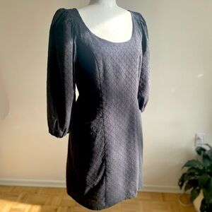 Birds of North America Bluebonnet Cotton Eyelet Dress, Black size 10